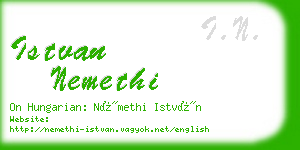 istvan nemethi business card